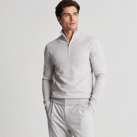 Pull tricoté personnalisé pour homme avec logo OEM, prix de gros, col montant demi-zip, tricot d'hiver décontracté, pull tricoté sur mesure