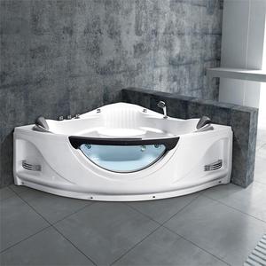 <span class=keywords><strong>Baignoire</strong></span> moderne en acrylique, autoportante en forme d'éventail, pour 2 personnes, avec fonction massage en verre, pour salle <span class=keywords><strong>de</strong></span> bain intérieure - Product Image 1