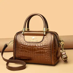 Luxus-Leder Crossbody-Taschen mit Gewebe tragbar für Damen 2024 Damen-Schultertasche Designer Damenhandtaschen Geldbörsen