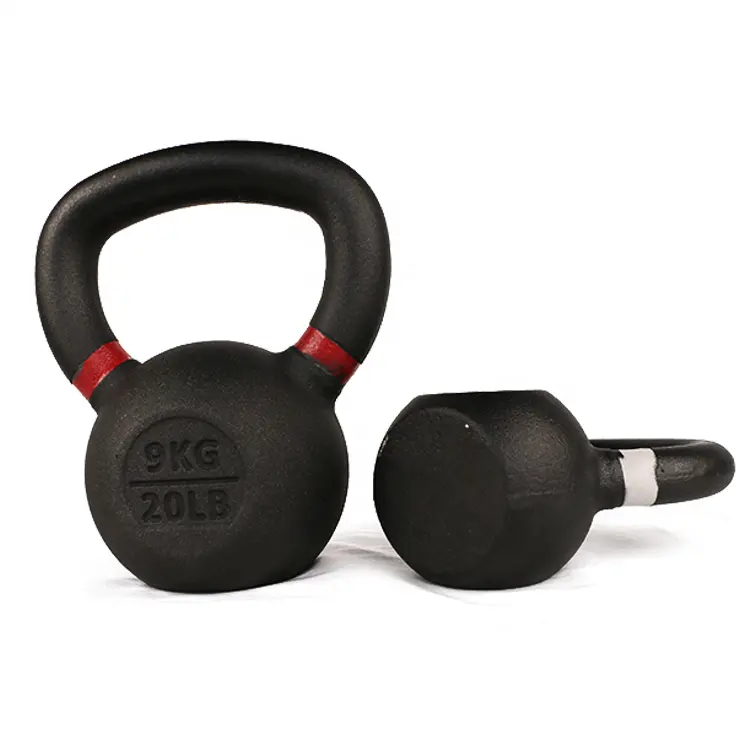 Gravity Black Cast Iron Powder Coated Fitness & Body Building Kettlebells Set Olimpiade Tertimbang Berkualitas Kettlebells