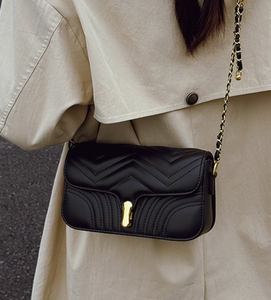 Một thời trang, sang trọng và đơn giản Thiết kế rắn màu nước gợn của phụ nữ Crossbody Túi - Product Image 2