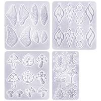 Moule en silicone YS DIY pour boucles d'oreilles, motifs géométriques creux, champignons, ailes d'ange, insectes, idéal pour la fabrication de bijoux en résine