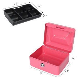 Mini caisse avec poignée en acier inoxydable <span class=keywords><strong>de</strong></span> nouvelle conception et belle serrure à clé visuelle coffre-fort en métal pour le stockage - Product Image 2