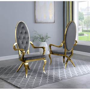 <span class=keywords><strong>Fauteuil</strong></span> avec repose-pieds en forme de cabochon, entièrement magnifique, droit à roulettes, King Louis, lot de 2 - Product Image 4
