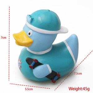 Ecofriendly Vinyl Toy Manufacturer Custom Beach Series Children's Water <strong>Floating</strong> <strong>Duck</strong> Toys Bathing Rubber <strong>Duck</strong> Toys - Product Image 2
