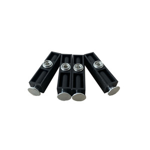 Huayi Parts Furniture <b>Lock</b> 16mm Large Round Head Black All Aluminum <b>Cabinet</b> Connector For Home Furnishing Accessories - Product Image 1