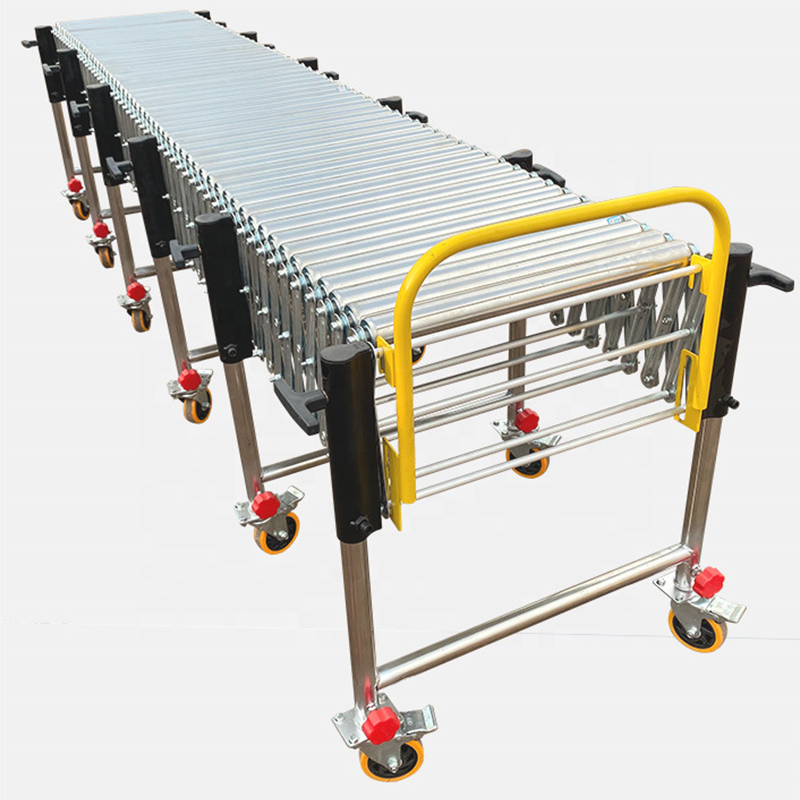 Немощный расширяемый роликовый конвейер, высокогибкий роликовый конвейер