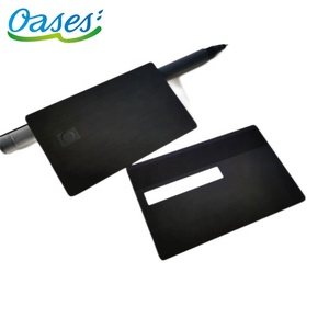 Tùy chỉnh Chip hai-giao diện ghi nợ màu đen kim loại thẻ tín dụng không tiếp xúc trống khắc laser kim loại thẻ kinh doanh - Product Image 2