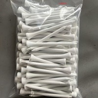 100 tees de golf en bois blanc de 3 1/8 pouces, durables et lisses, pour l'entraînement et le jeu