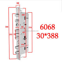 Corps de serrure de porte intelligente 6068, serrure à mortaise universelle 30*388mm, antivol, SS304, Grade 1 ANSI, entraxe 60mm pour portes en bois et métal