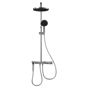 Shower Set 4303 Round Top Spray Gunmetal Gray Corrosion Prevention Bathroom Hardware - Product Image 1
