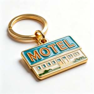 Porte-clés en métal créatif pour motel, étiquette personnalisée avec numéro de chambre pour promotion de marque, cadeaux événementiels et présentation en magasin - Product Image 1