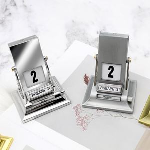 Calendrier perpétuel 3D en métal personnalisable avec votre propre logo, pour bureau, décoration de la maison, bureau - Product Image 1
