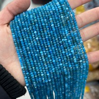 Perles rondes facettées en pierre précieuse naturelle de tourmaline lapis-lazuli aquamarine de 4 mm pour la fabrication de bijoux, bracelets, colliers, boucles d'oreilles