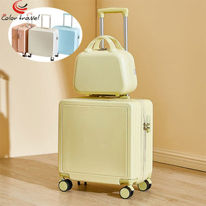 <span class=keywords><strong>Valigia</strong></span> Unisex da 18 Pollici in ABS, <span class=keywords><strong>Dimensioni</strong></span> Ridotte, Resistente, con 4 Ruote Girevoli, Serratura, Impermeabile, Leggera, Alla Moda per Viaggi - Product Image 6