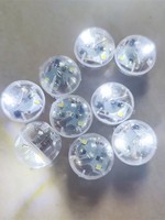 Lampe tactile LED blanche de 2,1 cm à clignotement lent et vibration, en forme de boule, 10 secondes