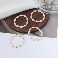 Natürliche Süßwasser Hirse Perlen ring importiert 14 Karat Gold Accessoires Mode Jubiläum Geschenk Ring Großhandel