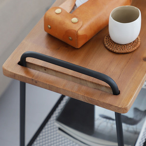 Mesa de centro pequeña minimalista para sala de estar, estilo de lujo ligero para apartamentos pequeños, mesa auxiliar de hierro forjado para sofá, Instagram - Product Image 2