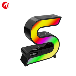 Stasiun Pengisian Daya Nirkabel <span class=keywords><strong>Speaker</strong></span> Bluetooth Jam Alarm White Noise Lampu RGB Penyangga Ponsel untuk Ponsel, Jam Tangan, dan Earbud - Product Image 6