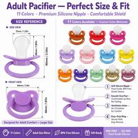 Jouet Tetine Abdl Adulte Silicone Qualite Alimentaire Sans BPA Personnalisable 11 Couleurs Grande Taille Design Europeen America