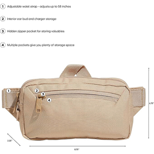 2025 Haslor New Design Large Capacity Waist Sports <b>Sling</b> <b>Bag</b> Adjustable Strap Zipper Closure Funny Pack <b>Waterproof</b> Lady's <b>Bag</b> - Product Image 3