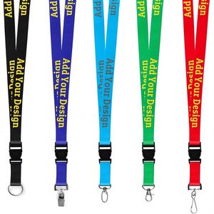 Cordons personnalisés sur mesure pour fabricants, sérigraphie, polyester, personnalisation du logo par sublimation, sans minimum de commande, outil de fixation au cou personnalisé - Product Image 1