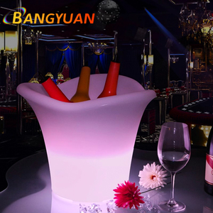 Ember anggur LED dapat diisi ulang kustom ember es led PE tahan karat untuk furnitur bar botol anggur sampanye - Product Image 5