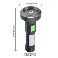 Lampe torche de camping extérieure multi-ampoules LED COB 9x, 1200 mAh, rechargeable USB Type-C, batterie externe, 400 lumens, 7 modes, étanche, aimantée