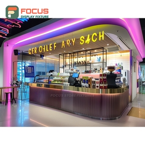 Durable Coffee Display Cabinet Laminate Wood Finish Syrup Bottle Display Area Coffee Display Cabinet - Product Image 4