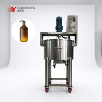 Mélangeur mobile automatique à moteur AC, chauffant et agitant, capacité 50L, haute productivité, économie d'énergie, pour cosmétiques