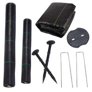 Cảnh quan che phủ mặt đất nặng <span class=keywords><strong>PP</strong></span> dệt cỏ dại hàng rào, đất kiểm soát xói mòn và UV ổn định, nhựa mulch <span class=keywords><strong>Weed</strong></span> khối (4x25ft) - Product Image 1