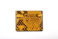 Portefeuille en cuir de conception de logo personnalisé de porte-cartes professionnel en peau de python pour hommes et femmes