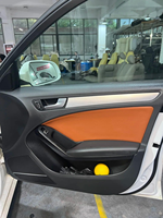 Kit de mousse de siège confortable A4 rouge S4 modifié avec revêtement en cuir PU pour panneaux de porte avant et arrière pour Audi