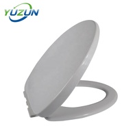Abattant de toilettes moderne personnalisable Yuzun MOD609 en PP blanc à fermeture douce, forme en V, pour salle de bain