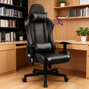 Meilleure vente chaise de jeu siège <span class=keywords><strong>baquet</strong></span> de course ergonomique, dossier haut, hauteur réglable et inclinaison chaise d'ordinateur compatible avec la salle de jeu - Product Image 5