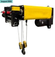 Nouvelle palan électrique de style européen LEOPARD avec moteur compact, réducteur, frein à tambour, conception de tambour de frein, élingue à câble métallique, capacité de 100 kg à 1000 kg, télécommande