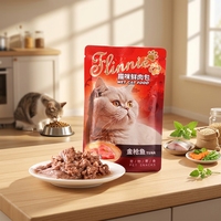 Nourriture humide pour chats en conserve, sur mesure OEM, poulet, thon, saumon, viande véritable, qualité supérieure, non-OGM, haute teneur en viande, 375g, friandises