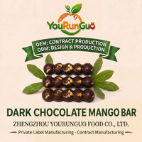 Barras de Chocolate Negro Premium con Mango al por Mayor OEM, Snack Tropical Afrutado a Granel Directo de Fábrica