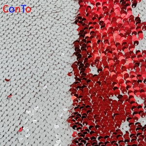 Coussin en tissu à paillettes blanches personnalisé, réversible, à paillettes, très vendu - Product Image 5