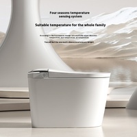 Litière pour chat électrique intelligente de qualité supérieure, réservoir de toilette automatique en céramique et plastique autonettoyant, toilette intelligente pour salle de bain