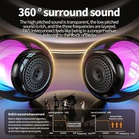 Nouvelle arrivée Mini haut-parleur sans fil RGB portable étanche Haut-parleur BT à bout des doigts pour la décompression en extérieur