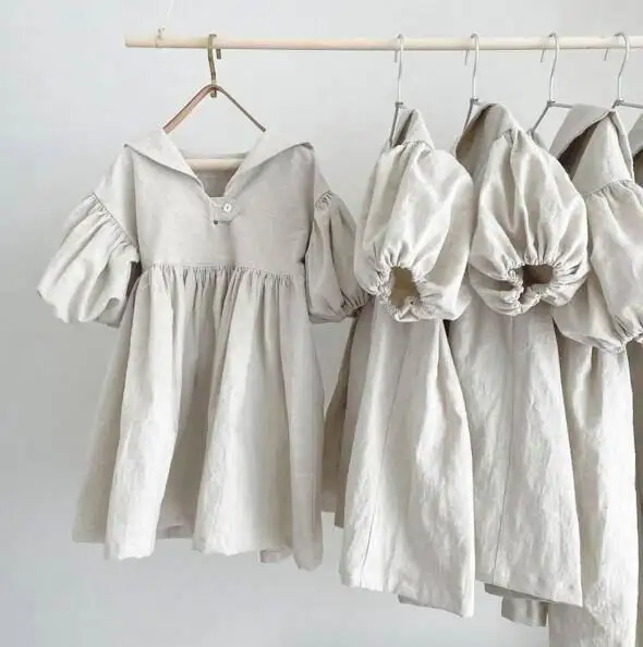 モスリンオーガニックコットン新生児ドレス1歳の女の赤ちゃんの誕生日ドレス女の赤ちゃんのウェディングドレス