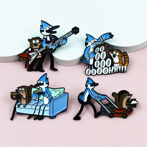 Broche Creativo de Metal con Diseño de Pájaro Azul y Topo de Dibujos Animados, Accesorio Lindo para Mochila, Colgante Decorativo - Product Image 2