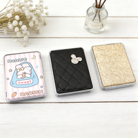 Mini miroir compact rectangulaire personnalisé avec logo, miroir cosmétique portable pliable pour les voyages, cadeaux pour filles et femmes, promotion de la marque