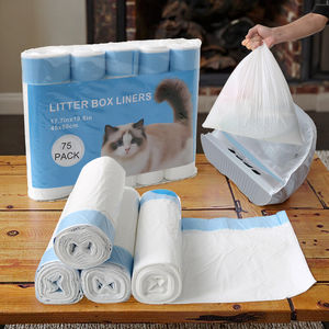 Otomatik kedi kum kabı Pet kaka poşetleri biyobozunur plastik İpli çöp filtresi ev kediler ve köpekler için çöp torbaları - Product Image 1