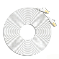 Câble Ethernet plat RJ45 Cat7 FTP 10 Gbps 600 MHz 32AWG OFC Cat 7, cordon de raccordement LAN pour commutateur réseau