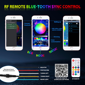 2pcs 0.6M/1.96ft chất béo dẫn roi đèn với ứng dụng & điều khiển từ xa RGB đuổi nhảy múa thắp sáng ăng ten roi cho UTV ATV rzr xe tải - Product Image 3
