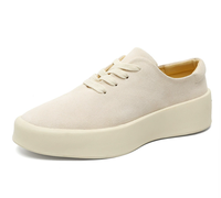 Nouvelle Tendance Mode : Baskets Rehaussantes Classiques de Luxe pour Hommes en Cuir Suédé Blanc Pur, Grande Taille 46, Qualité de Marque Invisible