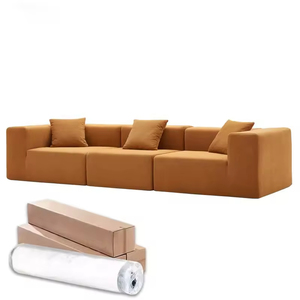 Juego de Muebles Nórdicos Modernos de Alta Densidad, Diseño Simple Estilo Italiano, Sofá de Esponja Comprimida para Sala de Estar/Apartamento - Product Image 3
