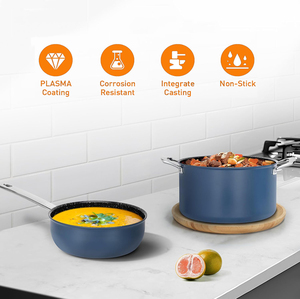 Ensemble de casseroles en métal de haute qualité, 6 pièces, avec couvercles en verre, poignées amovibles, compatibles lave-vaisselle, four, gaz, induction, céramique - Product Image 6